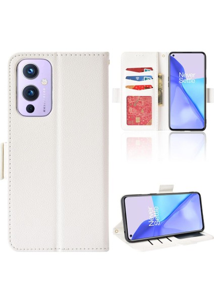 Oneplus 9 Için Kılıf Yan Toka Pu Deri Cüzdan Manyetik Kart Yuvaları Tutucu (Yurt Dışından)