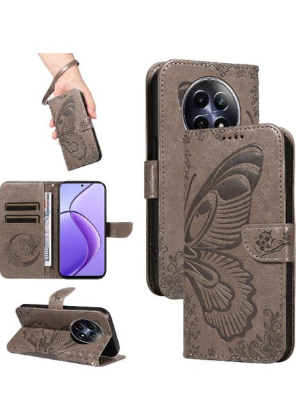 Realme Için Flip Case 12 5g ile Yüksek Kaliteli Deri Ayrılabilir El Kayışı (Yurt Dışından)