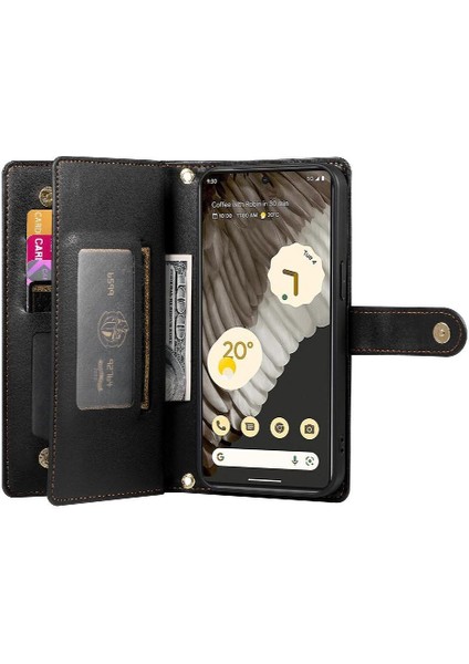 Google Piksel 7 Pro Çok Fonksiyonlu Kart Yuvaları Bilek Kayışı Için Flip Case (Yurt Dışından) indirimleri