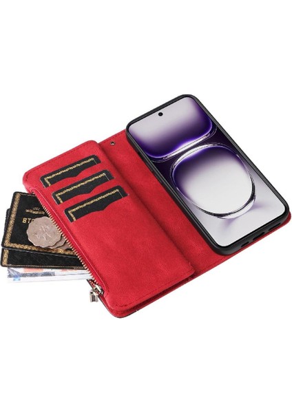 Oppo Oppo 12 5g Dokuz Kart Yuvaları Için Kılıf Kickstand Koruyucu Fermuar Tarzı (Yurt Dışından)