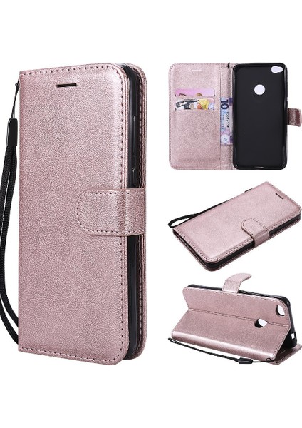 Huawei P8 Lite Klasik Düz Renk Iş Cüzdan Telefon Için Flip Case (Yurt Dışından)