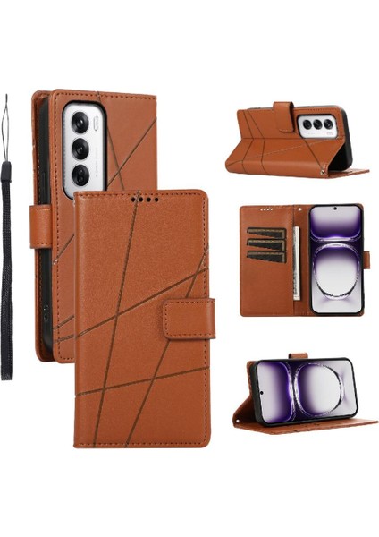 Oppo Oppo 12 5g Için Flip Case Kickstand Üç Kart Yuvaları Şok Emici (Yurt Dışından)