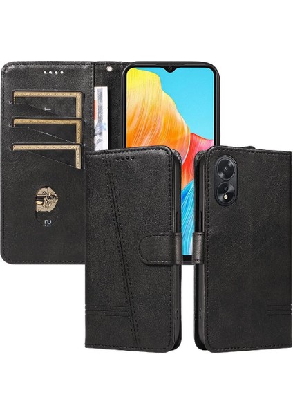 Oppo A38 4G/A18 4g Preslenmiş Pu Deri Cüzdan Telefon Kılıfı Için Filp Durumda (Yurt Dışından) modelleri