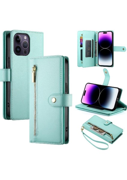 Apple iPhone 14 Için Flip Case Pro Max Iş Crossbody Kayış Cüzdan Standı (Yurt Dışından)