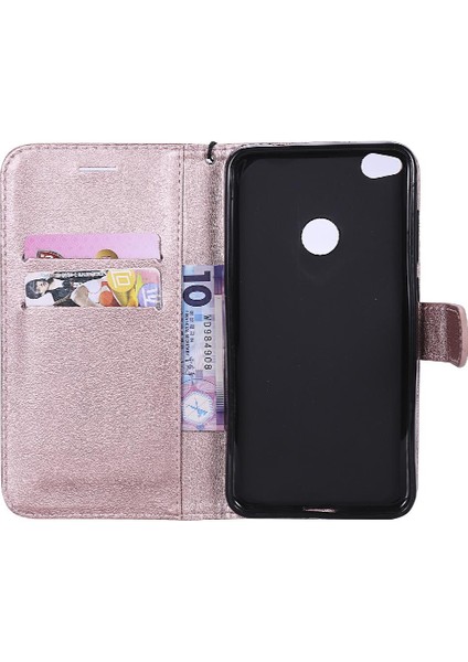 Huawei P8 Lite Klasik Düz Renk Iş Cüzdan Telefon Için Flip Case (Yurt Dışından)