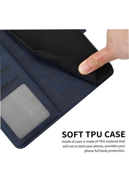 Oppo A16/A16S/A54S Kickstand ile Toka Saf Renk Için Flip Case (Yurt Dışından)