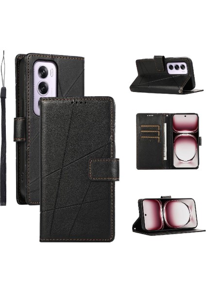 Oppo Oppo 12 Pro 5g Için Flip Case Üç Kart Yuvaları Darbeye Kickstand (Yurt Dışından)