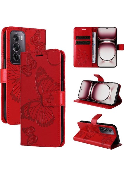 Oppo Için Kılıf Card 12 Pro 5g Flip Kickstand Pu Deri Kart Yuvası ile (Yurt Dışından)