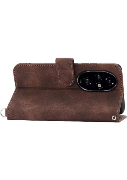 Onur Için Flip Case 200 Pro Çoklu Kredi Kartı Yuvaları Bileklik Kabartmalı (Yurt Dışından)