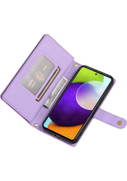 Samsung Galaxy A52 4g/5g Kickstand Çok Fonksiyonlu Kart Için Flip Case (Yurt Dışından) indirimleri