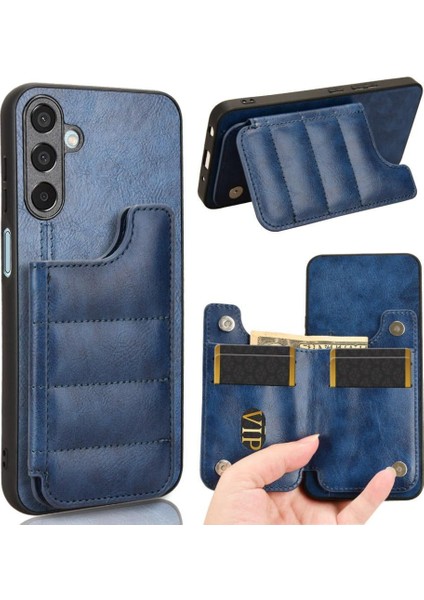 Samsung Galaxy WALLET/F12 Vegan Pu Deri Kart Çanta Kart Yuvası Için Cüzdan Kılıf (Yurt Dışından)