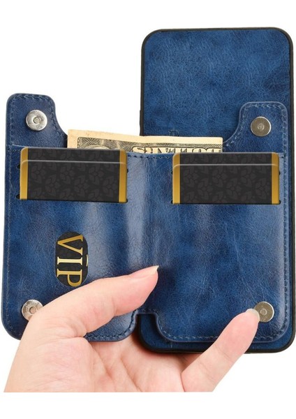 Samsung Galaxy WALLET/F12 Vegan Pu Deri Kart Çanta Kart Yuvası Için Cüzdan Kılıf (Yurt Dışından)