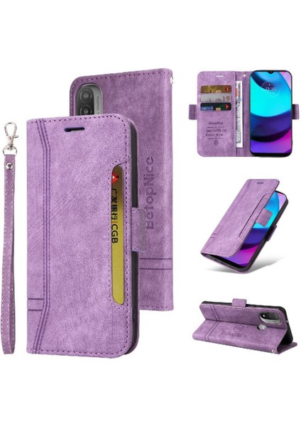 Motorola Moto E20/E30/E40 Kart Yuvaları Için Kılıf Cüzdan Kapak Kapak Tpu (Yurt Dışından)