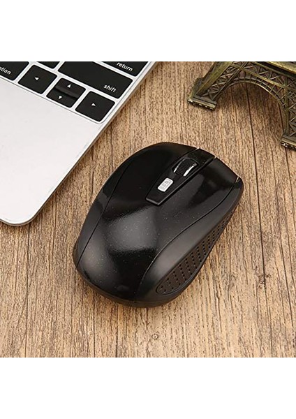 Taşınabilir 2,4 Ghz Kablosuz Oyun Faresi, Dizüstü Bilgisayar USB Alıcılı Dönen Optik Ofis Faresi, Siyah (Yurt Dışından) modelleri