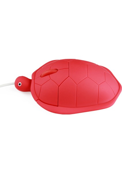 Sevimli Karikatür Kaplumbağa Şeklinde USB Kablolu Optik Fare Masaüstü Fare Dizüstü Bilgisayar Faresi Bilgisayar Faresi Kırmızı (Yurt Dışından) modelleri