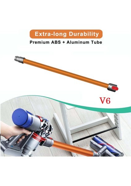 Dyson V6/DC58/DC59/DC61/DC62/DC74 Için Hızlı Bırakma Değnek Vakumlar Ek Uzatma Tüpü Çubuk Elektrikli Süpürgeler Turuncu (Yurt Dışından)