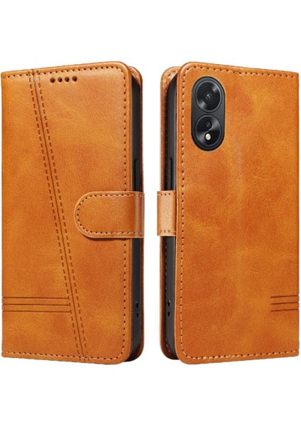 Oppo A38 4G/A18 4g Preslenmiş Pu Deri Cüzdan Telefon Kılıfı Için Filp Durumda (Yurt Dışından) fiyatları