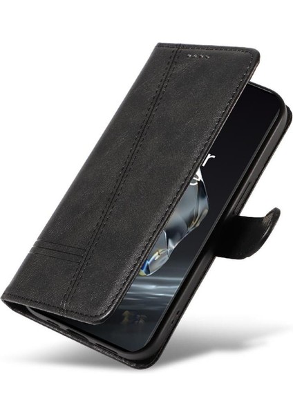 Oneplus 12 Için Filp Durumda Ayrılabilir Siyah Bilezik Cüzdan Telefon Kılıfı ile (Yurt Dışından)