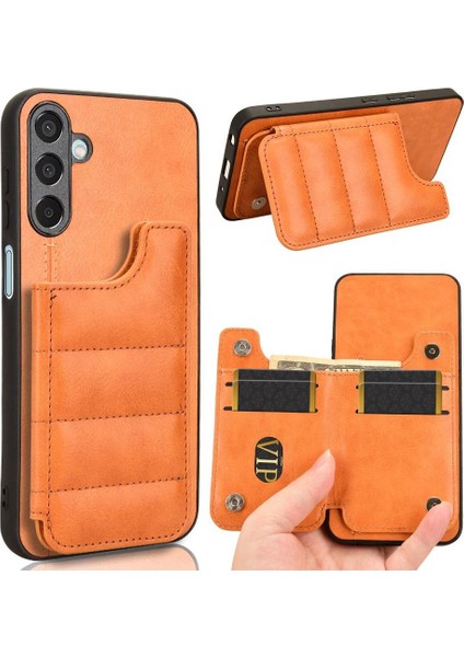 Samsung Galaxy WALLET/F12 Vegan Pu Deri Kart Çanta Kart Yuvası Için Cüzdan Kılıf (Yurt Dışından)