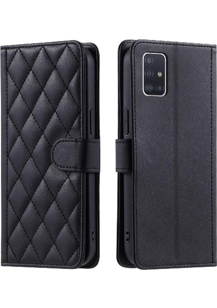 Telefon Kılıfı Için Samsung Galaxy A71 4g El Kayışı Kafes Flip Folio Cüzdan (Yurt Dışından)