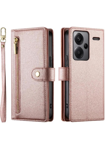 Xiaomi Redmi Not Için Flip Case 13 Pro Artı Standı Cüzdan Çok Fonksiyonlu (Yurt Dışından)