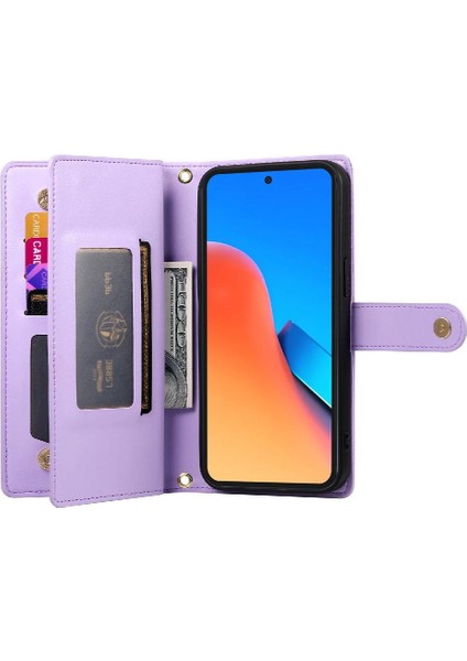 Xiaomi Poco M6 Pro Iş Için Flip Case Standı Cüzdan Çok Fonksiyonlu (Yurt Dışından) modelleri