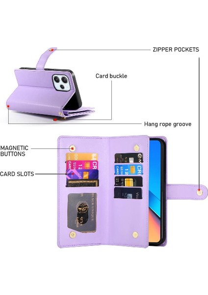Xiaomi Poco M6 Pro Iş Için Flip Case Standı Cüzdan Çok Fonksiyonlu (Yurt Dışından) fırsatları