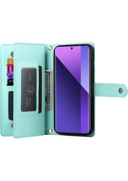 Xiaomi Redmi Not Için Flip Case 13 Pro Artı Standı Cüzdan Çok Fonksiyonlu (Yurt Dışından)