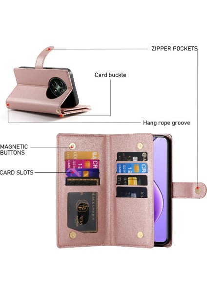 Realme 12 5g Cüzdan Standı Için Flip Case Crossbody Kayış Iş (Yurt Dışından) fırsatları