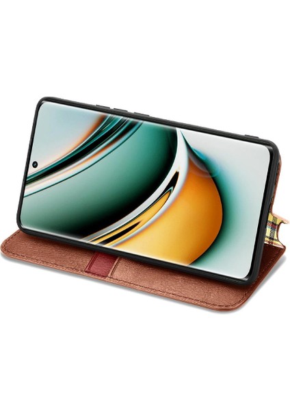 Oppo Realme 11 Pro Için Kılıf Zarif Iş Cüzdan Fonksiyonu Deri (Yurt Dışından)