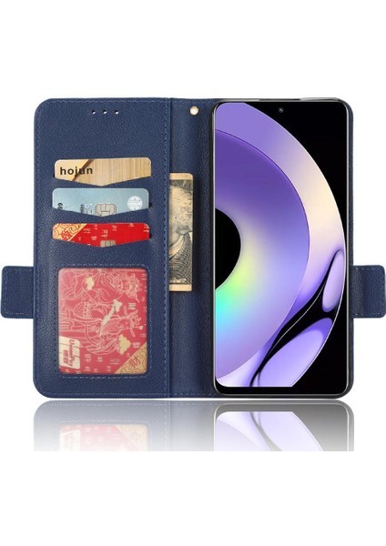 Realme 10 Pro 5g Için Kılıf Manyetik Pu Deri Cüzdan Yan Toka Kartı (Yurt Dışından)