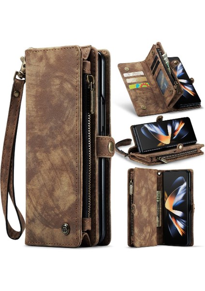 Samsung Galaxy Z Detachable 4 Cüzdan Kapak Için Kılıf ile Üç Katlı Ayrılabilir Kart (Yurt Dışından)