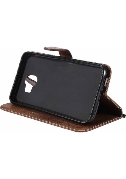 Kart Yuvası Klasik Düz Renk ile Samsung Galaxy J4 2018 Için Flip Case (Yurt Dışından)