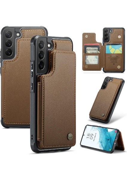 Samsung Galaxy S22 Kart Tutucu Ince Darbeye Pu Için Caseme Cüzdan Kılıf (Yurt Dışından)