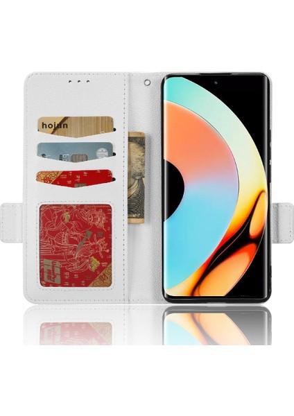 Realme 10 Pro Artı Kart Yuvaları Için Kılıf Tutucu Cüzdan Manyetik Yan Toka (Yurt Dışından)