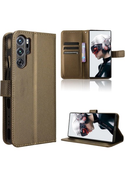 Nubia Kırmızı Sihirli 9 Pro Için Kılıf Manyetik Cüzdan Kapak Kart Tutucu Kickstand (Yurt Dışından)