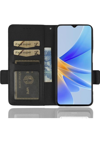 Oppo A17/A17K Manyetik Cüzdan Kart Yuvaları Için Kılıf Tutucu Pu Deri Yan (Yurt Dışından) modelleri