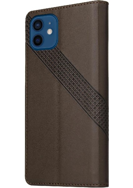 Apple iPhone 12 Için Flip Case Pro Kickstand Üç Kart Yuvaları Premium Deri (Yurt Dışından)