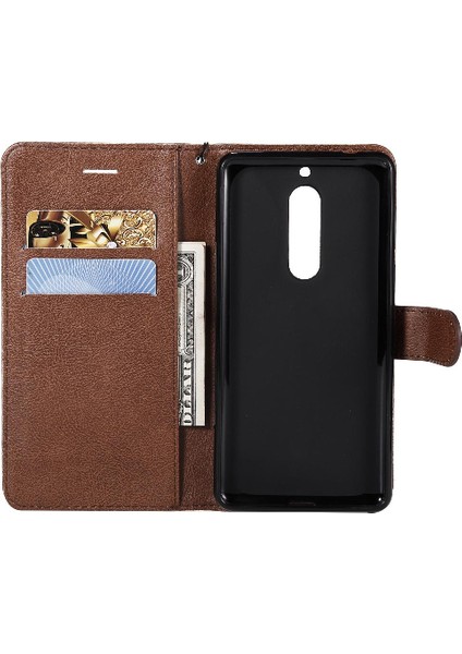 Kart Yuvası Klasik Düz Renk Iş Cüzdan ile Nokia 5 Için Flip Case (Yurt Dışından) indirimleri