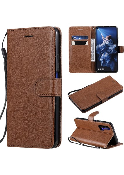Kart Yuvası Klasik Düz Renk Iş ile Onur 20/20 Pro Için Flip Case (Yurt Dışından)