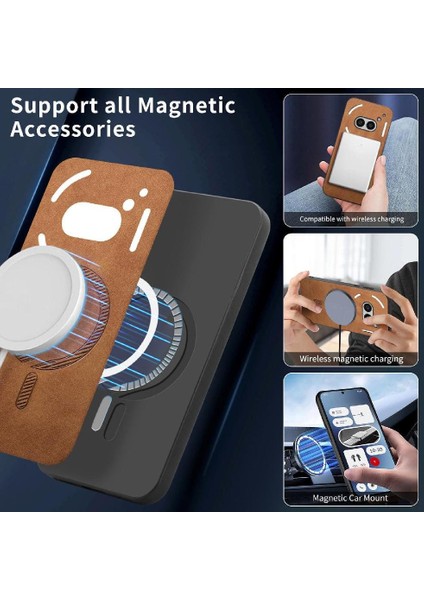Nothing Flip Case Telefon 2A Magsafe Araç Mounts Kablosuz Şarj Ince (Yurt Dışından)