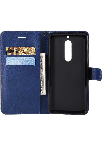 Kart Yuvası Klasik Düz Renk Iş Cüzdan ile Nokia 5 Için Flip Case (Yurt Dışından) modelleri