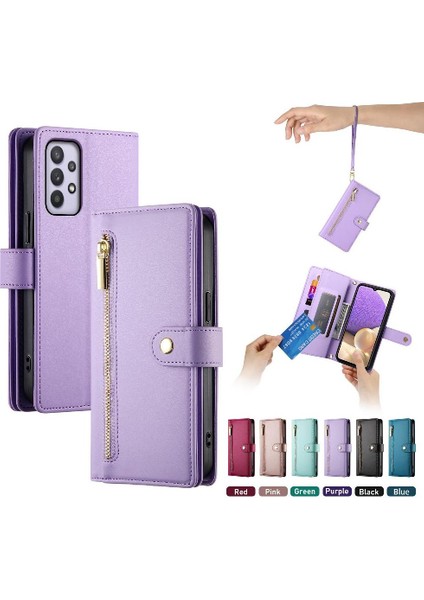 Samsung Galaxy A32 5g Kickstand Bilek Kayışı Çok Fonksiyonlu Flip Case (Yurt Dışından) indirimleri