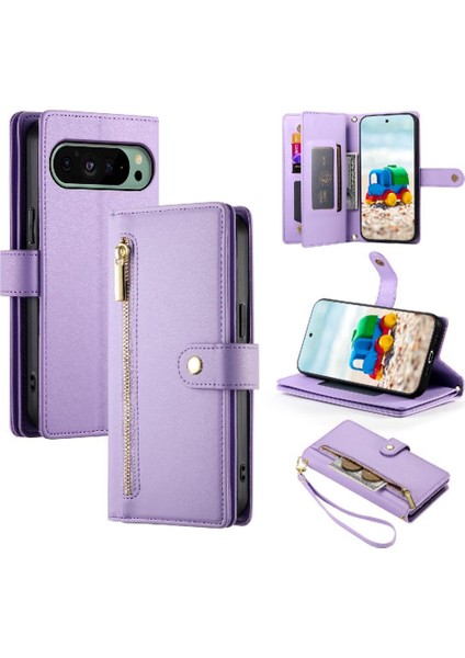Google Piksel 9/9 Pro Cüzdan Bölmesi Çok Fonksiyonlu Kart Için Flip Case (Yurt Dışından) modelleri