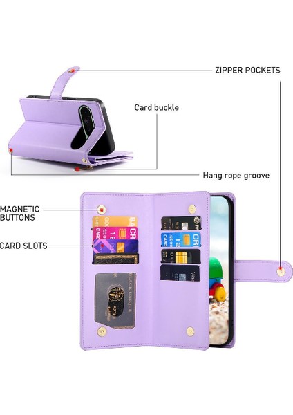 Google Piksel 9/9 Pro Cüzdan Bölmesi Çok Fonksiyonlu Kart Için Flip Case (Yurt Dışından) indirimleri