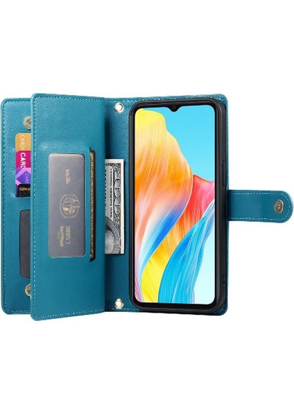 Oppo A38/A18 Çok Fonksiyonlu Kart Yuvaları Cüzdan Bölmesi Için Flip Case (Yurt Dışından) modelleri
