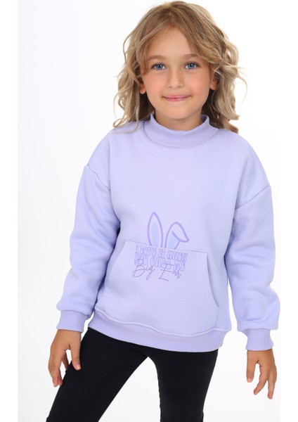 Kız Çocuk Baskılı Sweatshirt