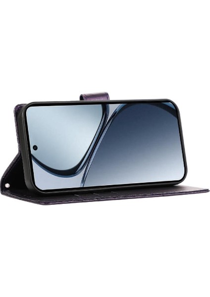 Realme C65 Üç Kart Yuvaları Için Flip Case Kickstand Şok Emici (Yurt Dışından) modelleri