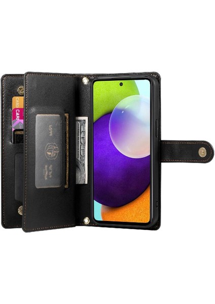Samsung Galaxy A52S Cüzdan Bölmesi Kickstand Kart Yuvaları Için Flip Case (Yurt Dışından)