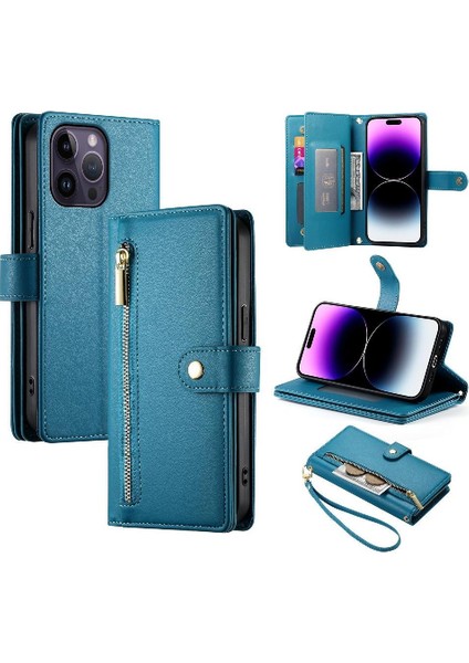 Apple iPhone 14 Için Flip Case Pro Max Iş Crossbody Kayış Cüzdan Standı (Yurt Dışından)